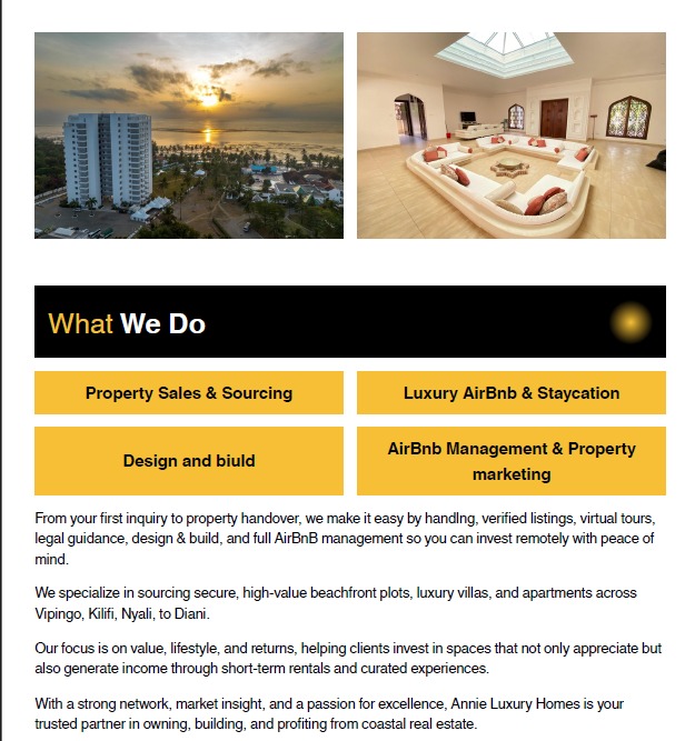 At Annie Luxury Homes, we’re not just selling property, we’re curating coastal lifestyles and smart investments 🌴✨