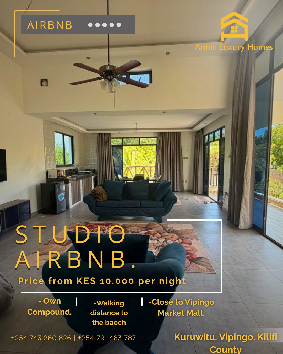 Spacious Studio Kuruwitu, Vipingo.